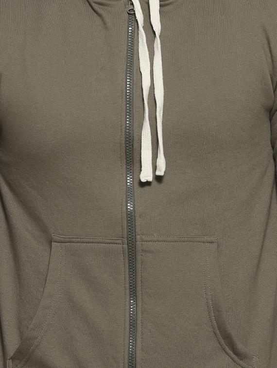 olive green solid hooded sweatshirt - 16717677 - Zoom Image - 5