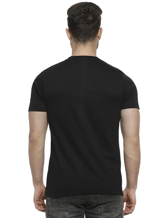 black solid asymmetric t-shirt - 16717726 - Zoom Image - 3