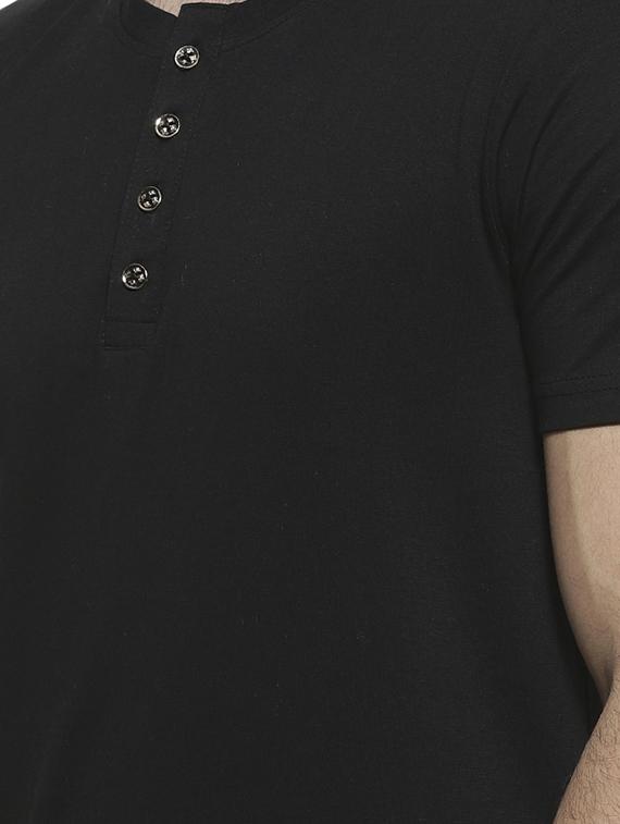black solid asymmetric t-shirt - 16717726 - Zoom Image - 5