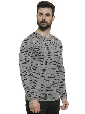 grey front printed t-shirt - 16717728 - Standard Image - 2