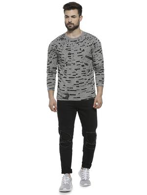 grey front printed t-shirt - 16717728 - Standard Image - 4