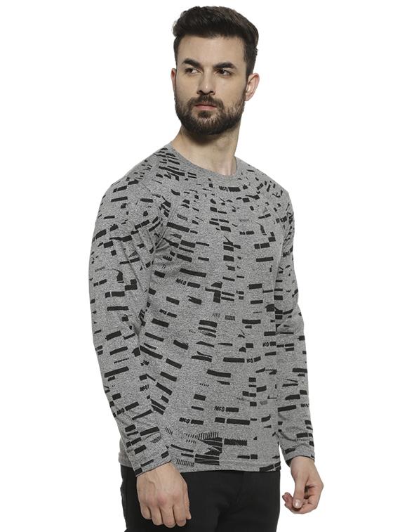 grey front printed t-shirt - 16717728 - Zoom Image - 2