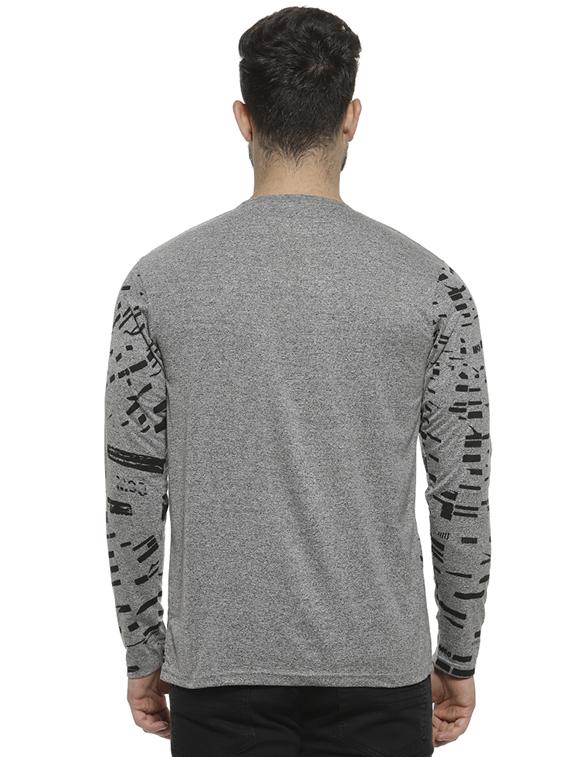 grey front printed t-shirt - 16717728 - Zoom Image - 3