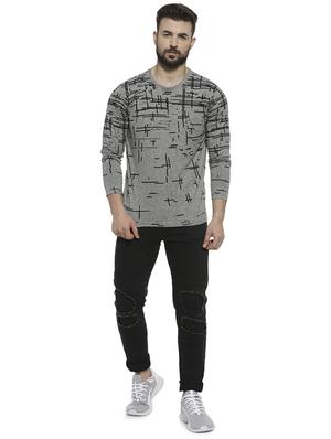 grey front printed t-shirt - 16717729 - Standard Image - 4