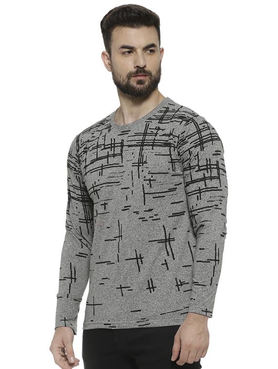 grey front printed t-shirt - 16717729 - Zoom Image - 2