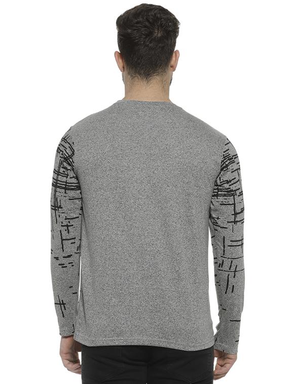 grey front printed t-shirt - 16717729 - Zoom Image - 3