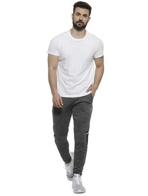 grey color block full length track pant - 16717730 - Standard Image - 4