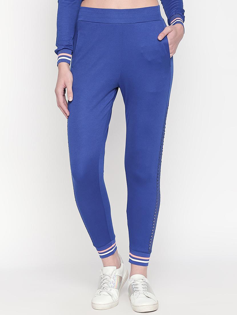 contrast bind round neck top and trouser set - 16717924 - Zoom Image - 5