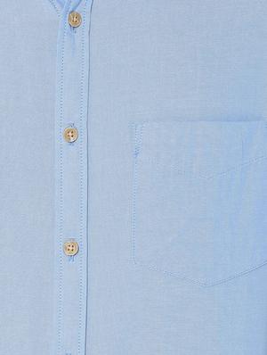 blue solid casual shirt - 16717985 - Standard Image - 4