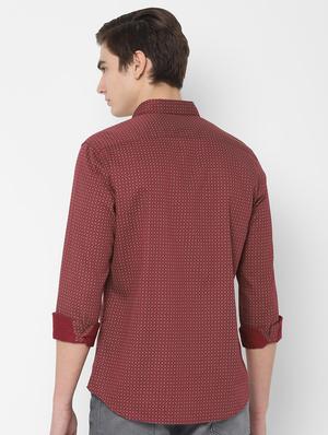 red printed casual shirt - 16717988 - Standard Image - 2