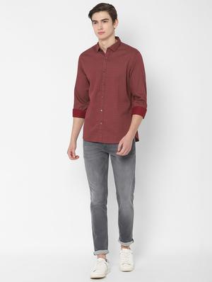 red printed casual shirt - 16717988 - Standard Image - 3