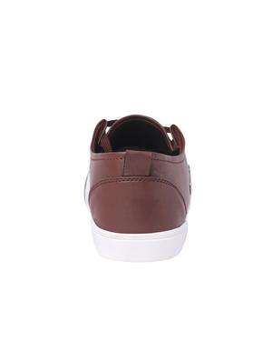 brown leatherette lace up sneakers - 16718012 - Standard Image - 3