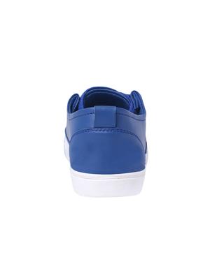 blue leatherette lace up sneakers - 16718013 - Standard Image - 3