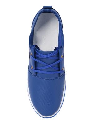 blue leatherette lace up sneakers - 16718013 - Standard Image - 4