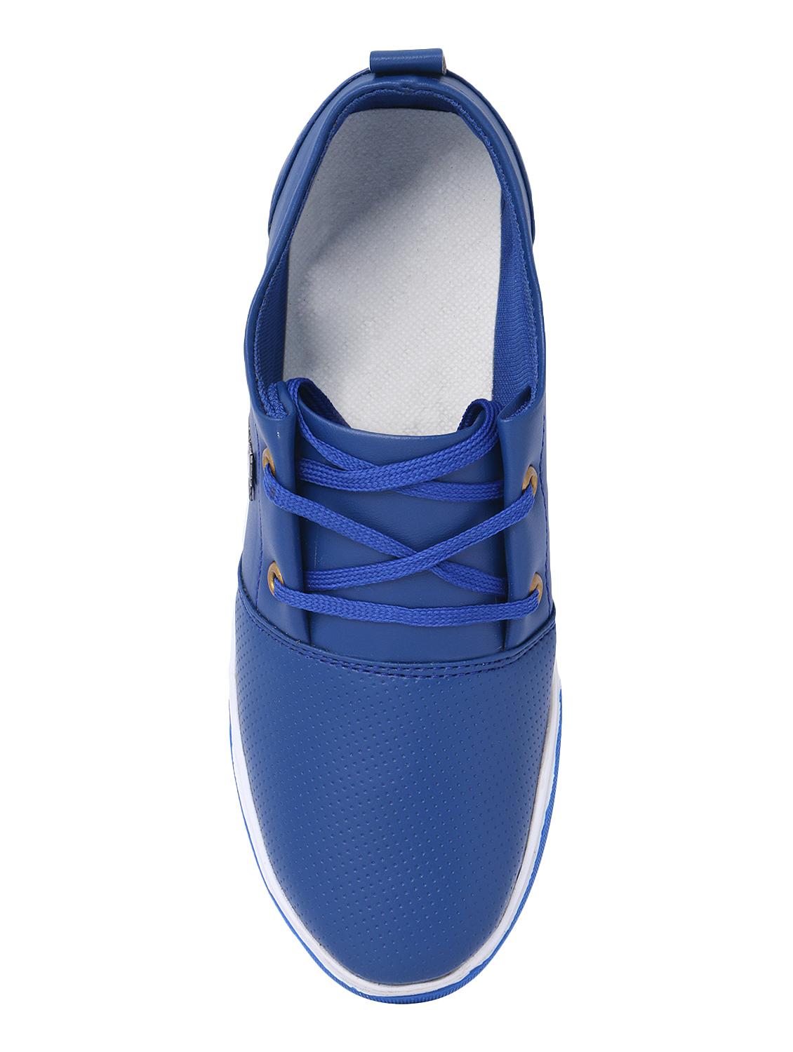 blue leatherette lace up sneakers - 16718013 - Zoom Image - 4