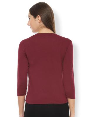 v neck solid top - 16718034 - Standard Image - 2