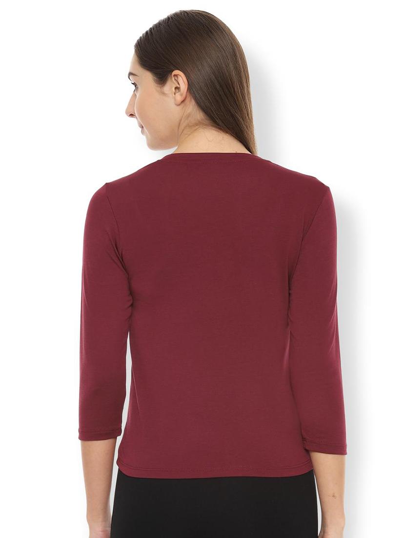 v neck solid top - 16718034 - Zoom Image - 2
