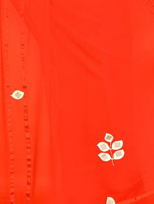 solid bordered saree with blouse - 16718070 - Standard Image - 4