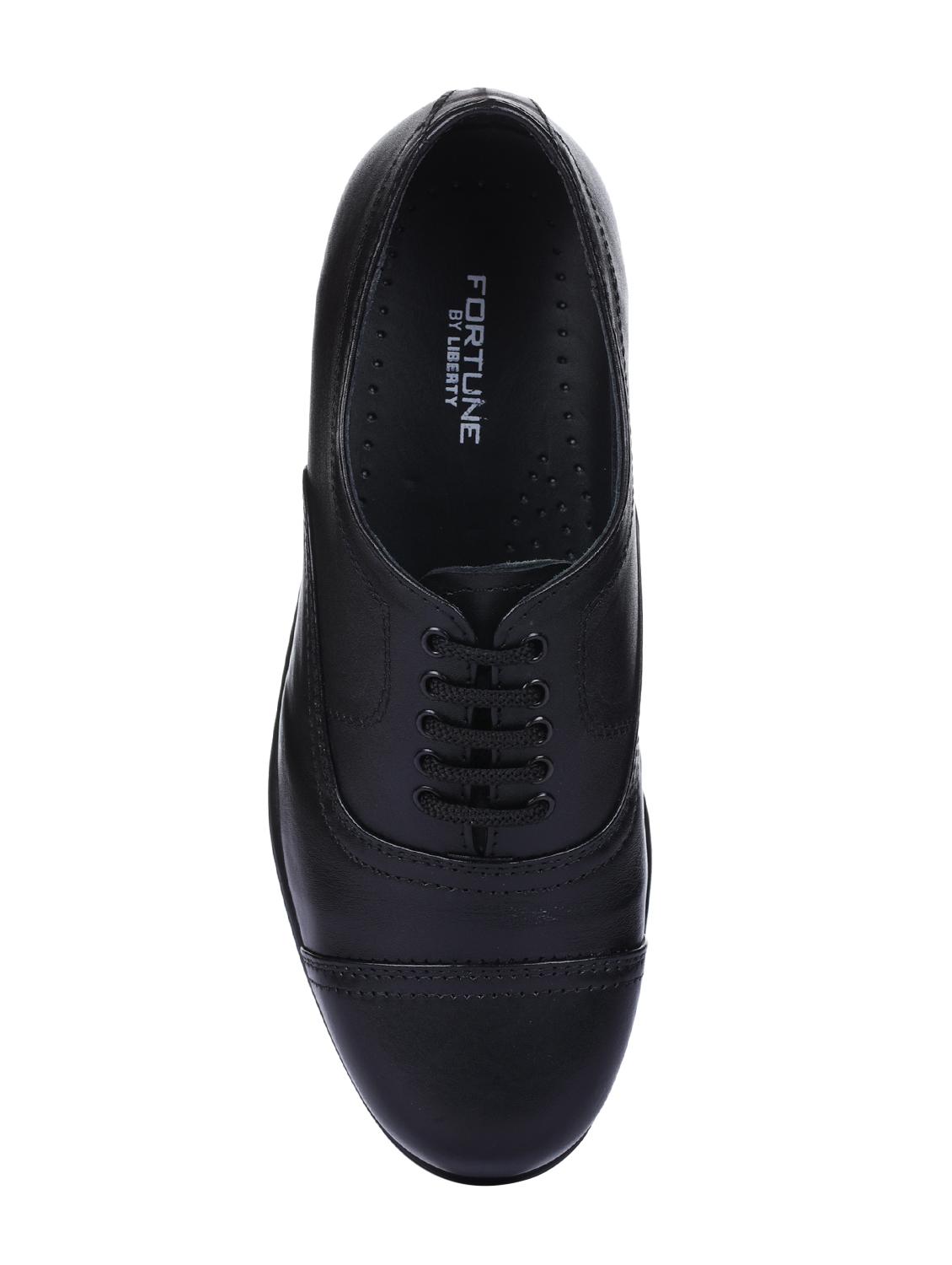 black leather lace-up oxfords - 16718213 - Zoom Image - 4