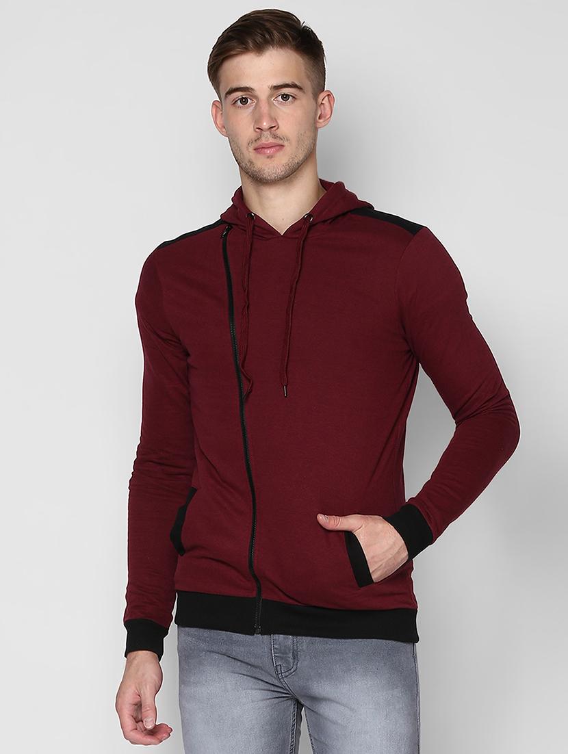 red solid hooded sweatshirt - 16718262 - Zoom Image - 1
