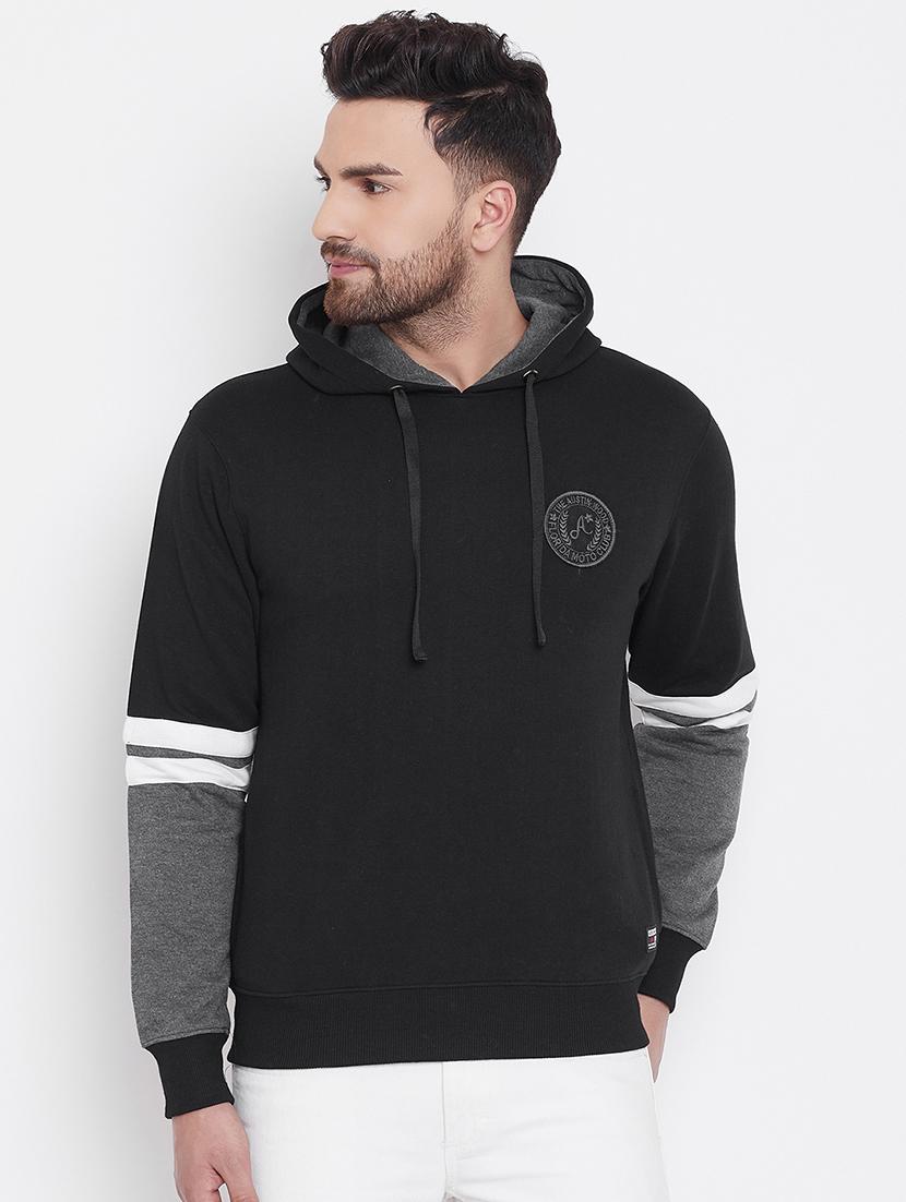 black color block sweatshirt - 16718298 - Zoom Image - 1