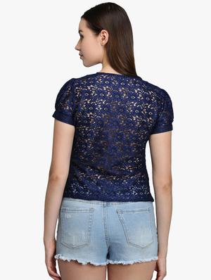 tie front laced shirt - 16718556 - Standard Image - 3