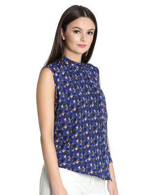 mandarin neck asymmetric shirt - 16718558 - Standard Image - 2