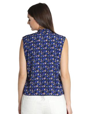 mandarin neck asymmetric shirt - 16718558 - Standard Image - 3