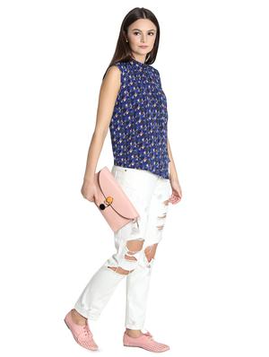 mandarin neck asymmetric shirt - 16718558 - Standard Image - 4