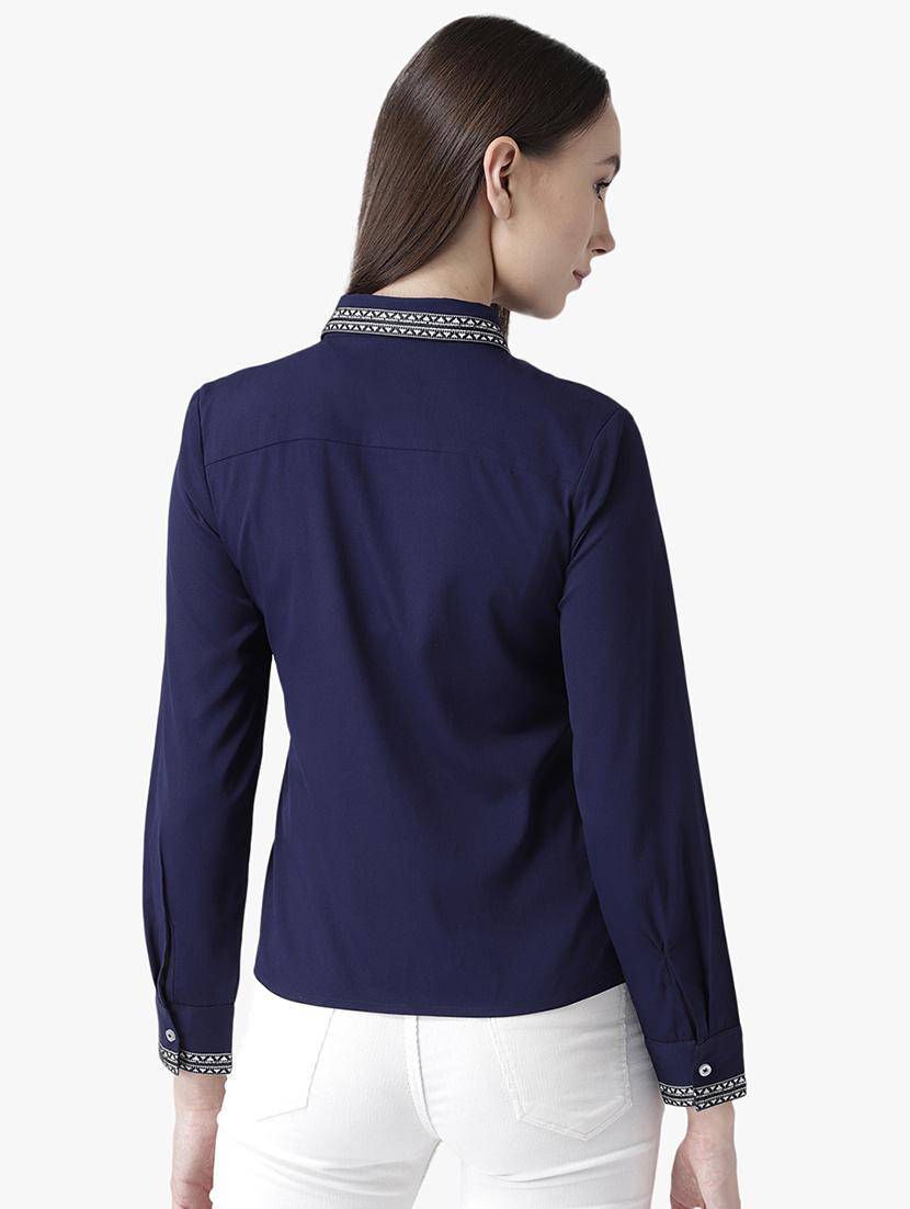 lace detail long sleeved shirt - 16718560 - Zoom Image - 3