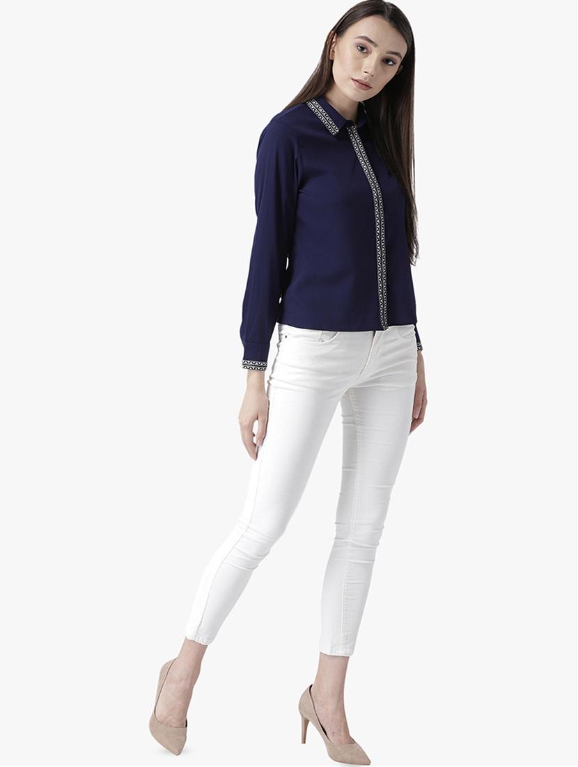 lace detail long sleeved shirt - 16718560 - Zoom Image - 4