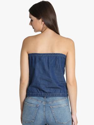 lace detail tube top - 16718562 - Standard Image - 3