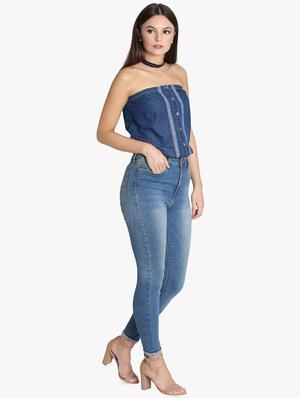 lace detail tube top - 16718562 - Standard Image - 4