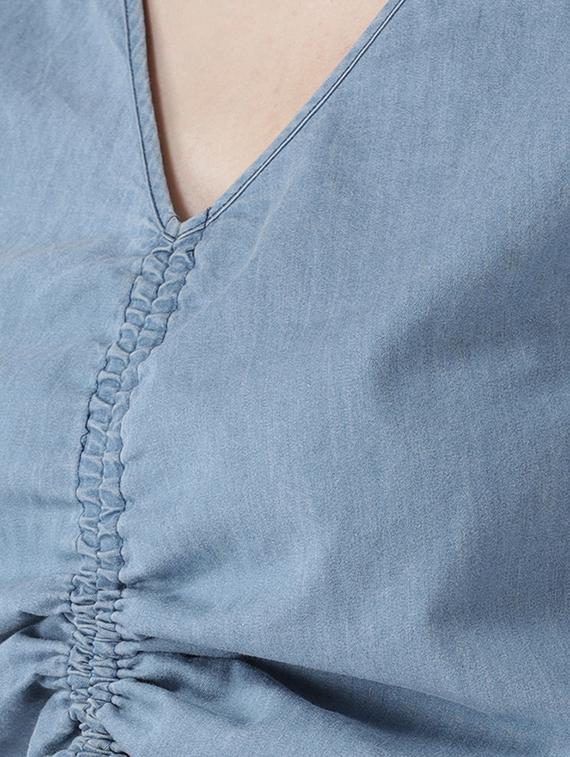 tie knot detail ruched top - 16718581 - Zoom Image - 5
