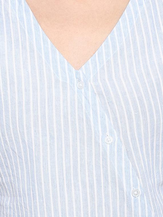 tie front striped shirt - 16718583 - Zoom Image - 5