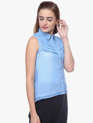 cowl back asymmetric shirt - 16718584 - Standard Image - 2