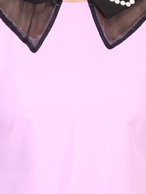 pearl embellished shirt collar top - 16718587 - Standard Image - 5
