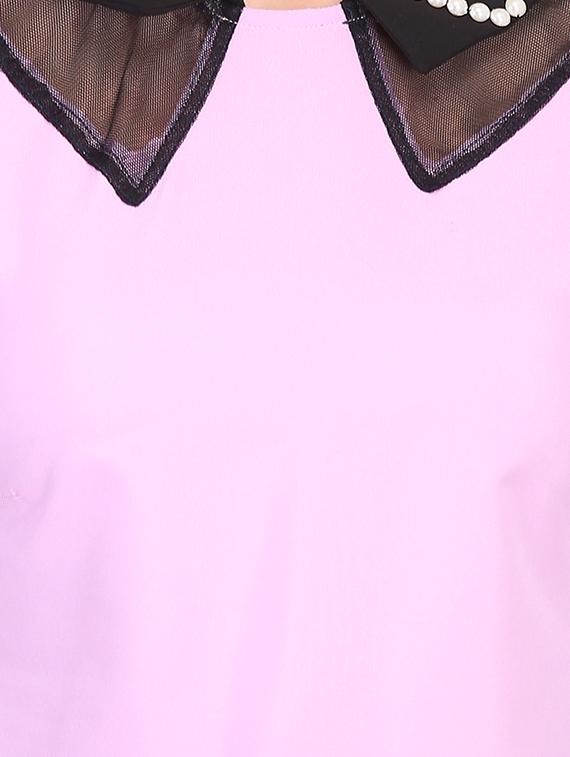 pearl embellished shirt collar top - 16718587 - Zoom Image - 5