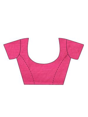contrast handloom saree with blouse - 16718631 - Standard Image - 3