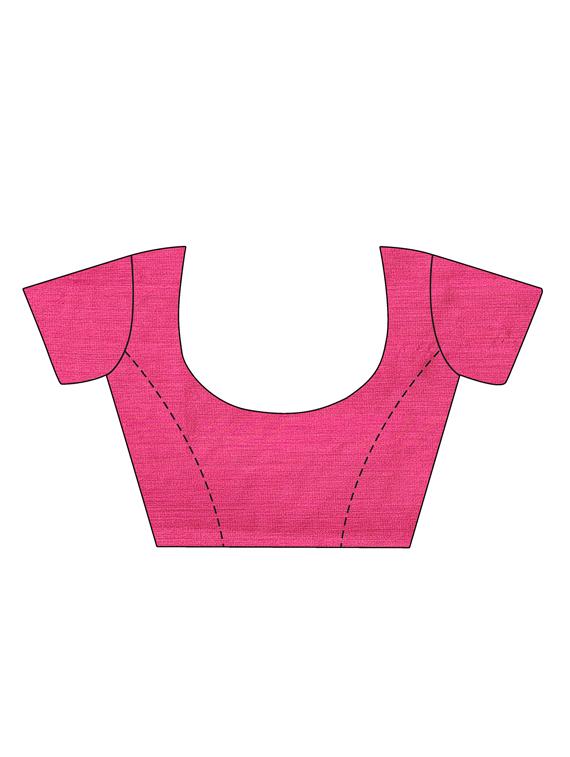 contrast handloom saree with blouse - 16718631 - Zoom Image - 3