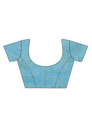 contrast handloom saree with blouse - 16718637 - Standard Image - 3