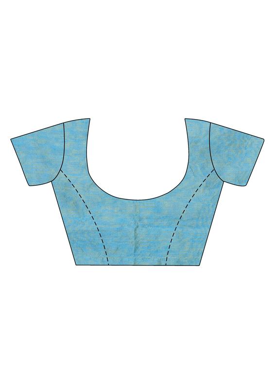 contrast handloom saree with blouse - 16718637 - Zoom Image - 3