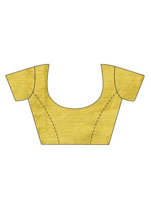 contrast handloom saree with blouse - 16718638 - Standard Image - 3