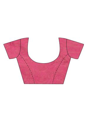 contrast handloom saree with blouse - 16718639 - Standard Image - 3