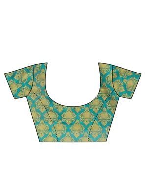 floral mysore silk saree with blouse - 16718651 - Standard Image - 3