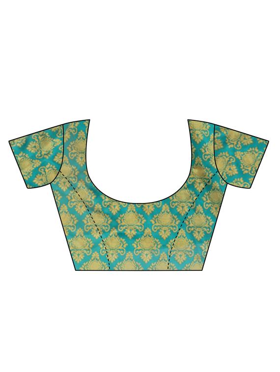 floral mysore silk saree with blouse - 16718651 - Zoom Image - 3