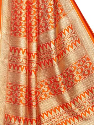 self-design mysore silk saree with blouse - 16718661 - Standard Image - 4