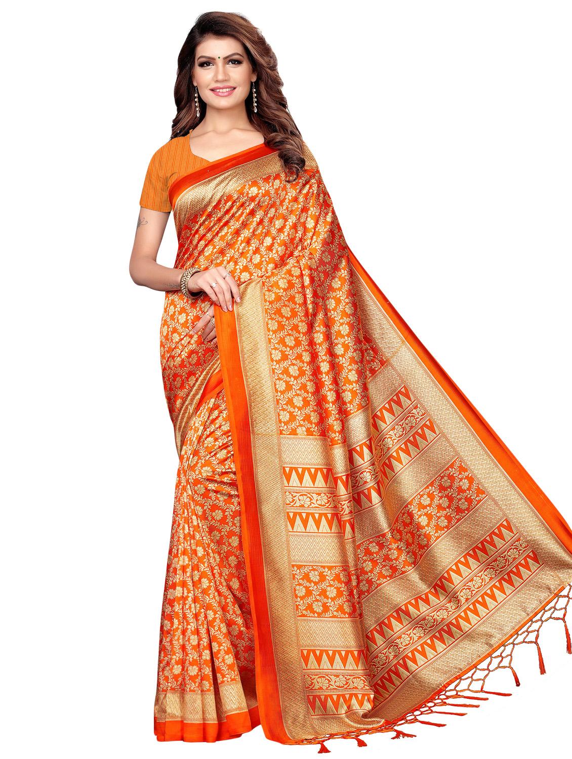 self-design mysore silk saree with blouse - 16718661 - Zoom Image - 1