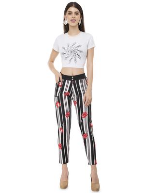 high rise striped trouser - 16718672 - Standard Image - 4