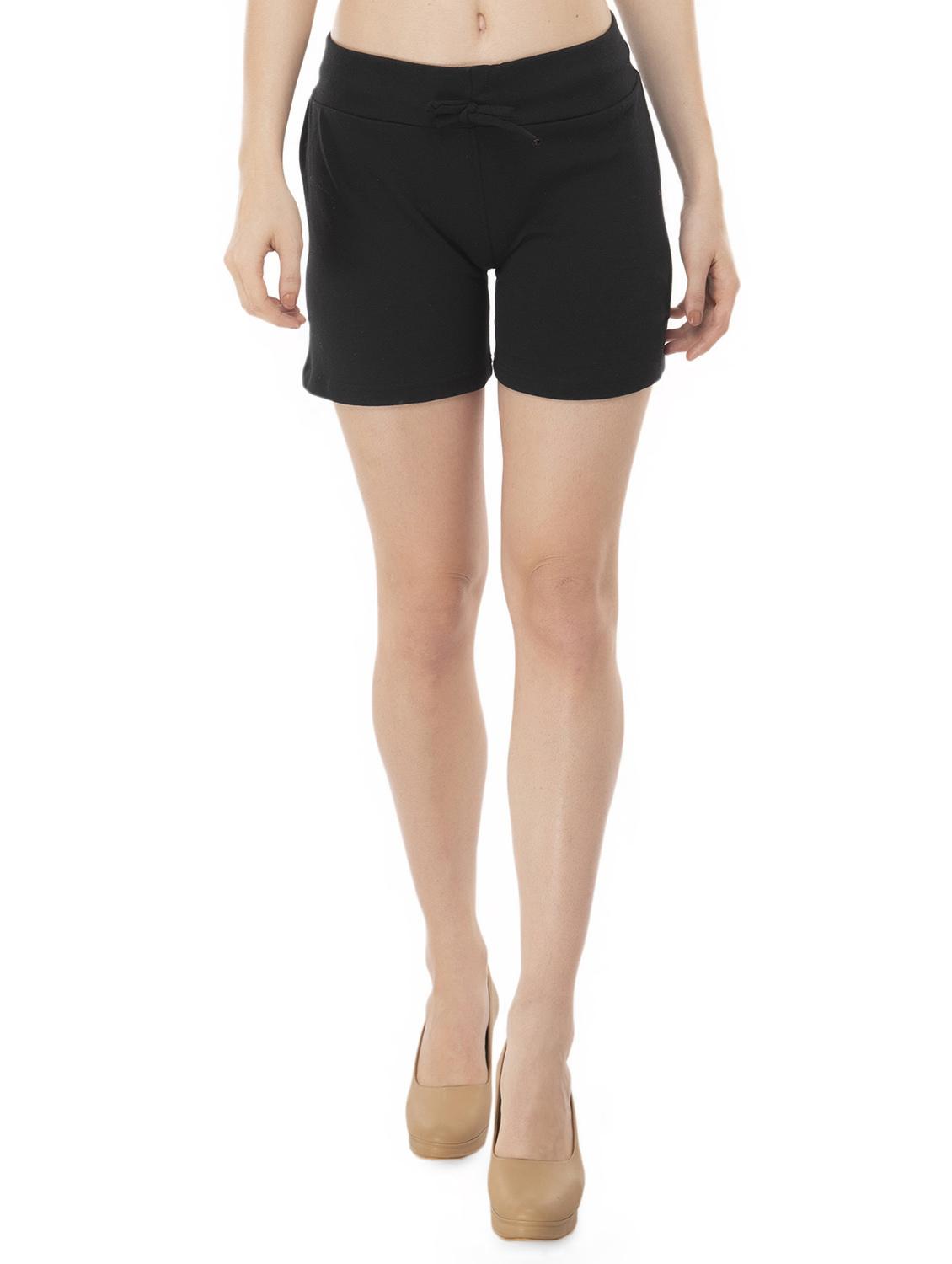 drawstring waist solid shorts - 16718675 - Zoom Image - 1